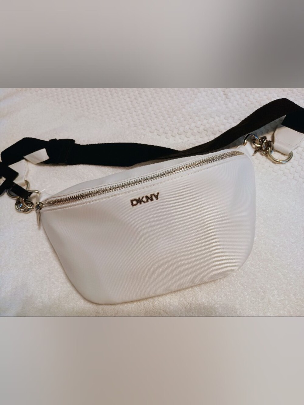 DKNY White Crossbody Belt Bag